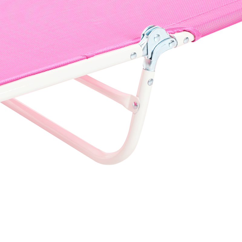 Solseng utendørs Kastoria Stål - Rosa/Hvit - Hagemøbler - Stoler & Lenestoler - Solseng & solvogner