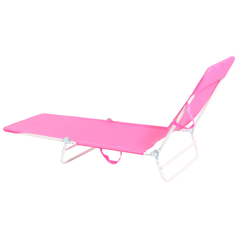 Solseng utendørs Kastoria Stål - Rosa/Hvit - Hagemøbler - Stoler & Lenestoler - Solseng & solvogner