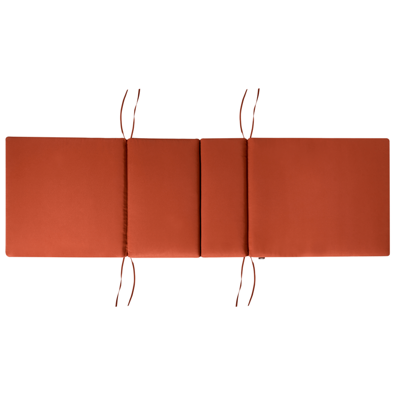 Solseng utendørs med pute Amantea Premium akasietre - Brun/rød - Hagemøbler - Stoler & Lenestoler - Solseng & solvogner