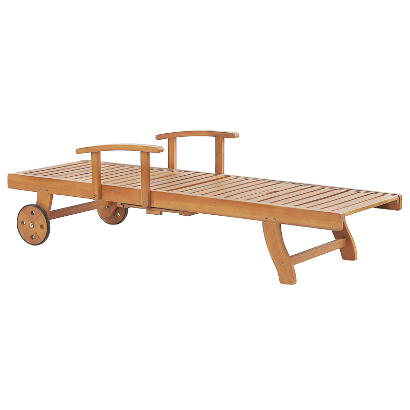 Solseng utendørs med pute Java Premium akasietre - Brun/Grønn - Hagemøbler - Stoler & Lenestoler - Solseng & solvogner