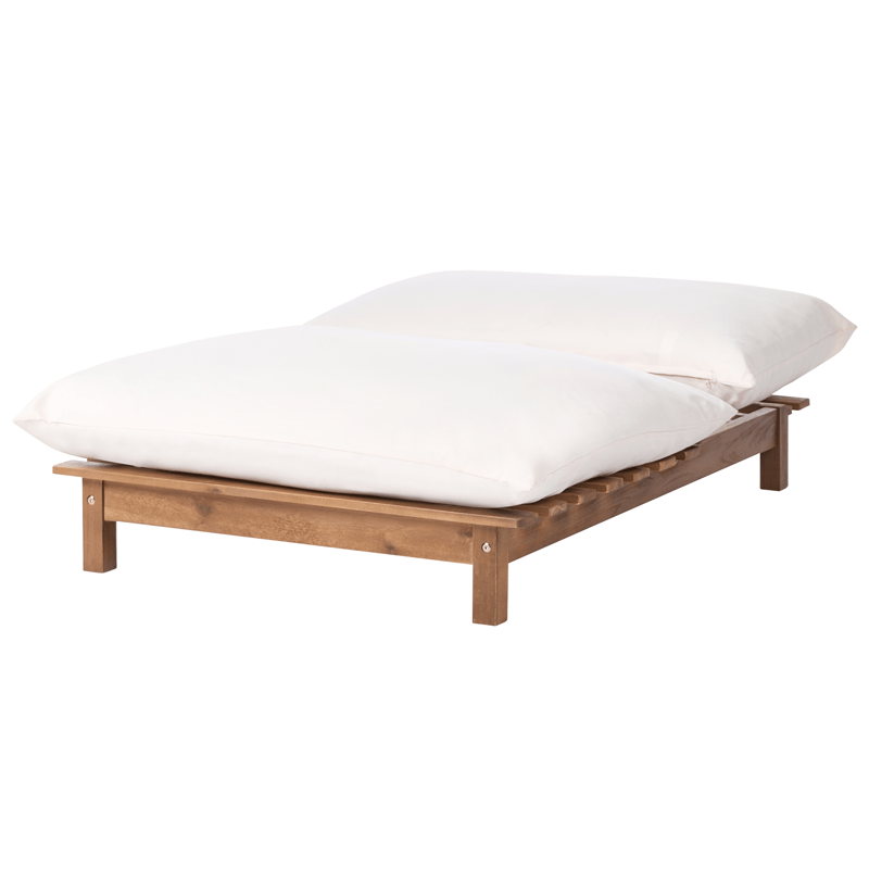 Solseng utendørs med pute Suno akasietre - Brun/Beige - Hagemøbler - Stoler & Lenestoler - Solstoler