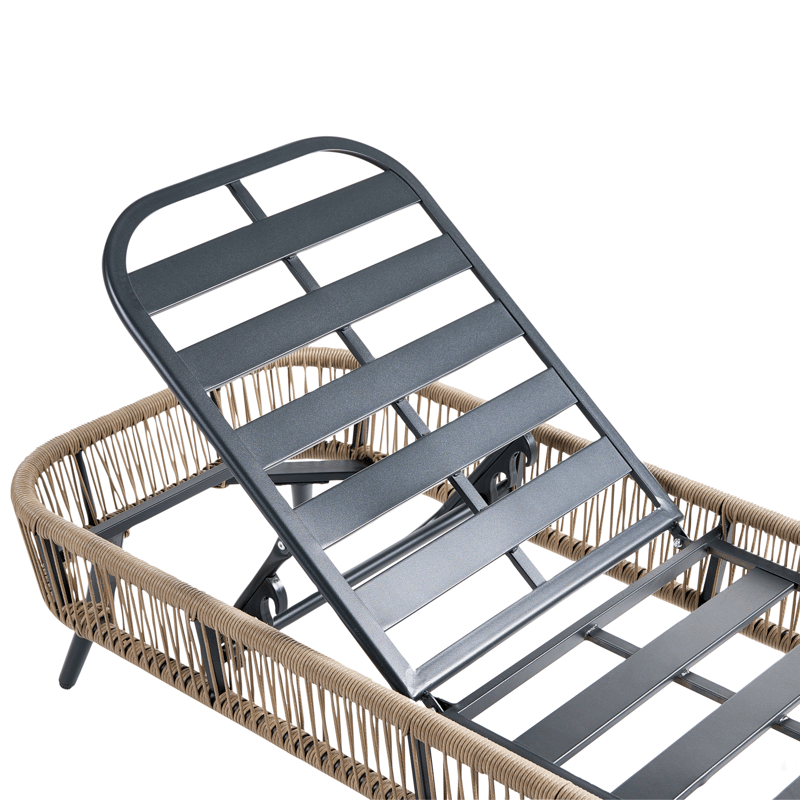 Solseng utendørs med pute Zeri kunstrotting - Beige - Hagemøbler - Stoler & Lenestoler - Solseng & solvogner