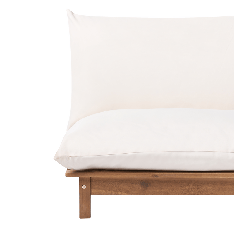 Solseng utendørs med pute Suno akasietre - Brun/Beige - Hagemøbler - Stoler & Lenestoler - Solstoler