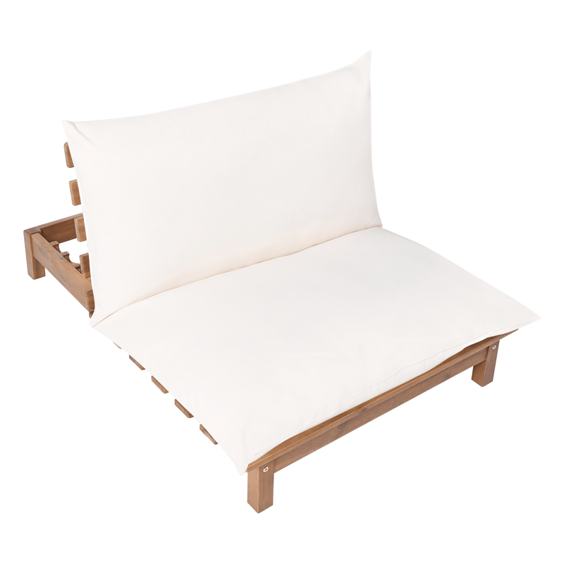 Solseng utendørs med pute Suno akasietre - Brun/Beige - Hagemøbler - Stoler & Lenestoler - Solstoler