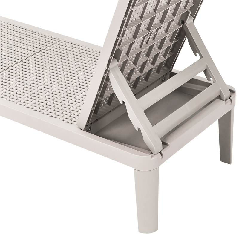 Solseng utendørs Ossimo - Grå - Hagemøbler - Stoler & Lenestoler - Solstoler