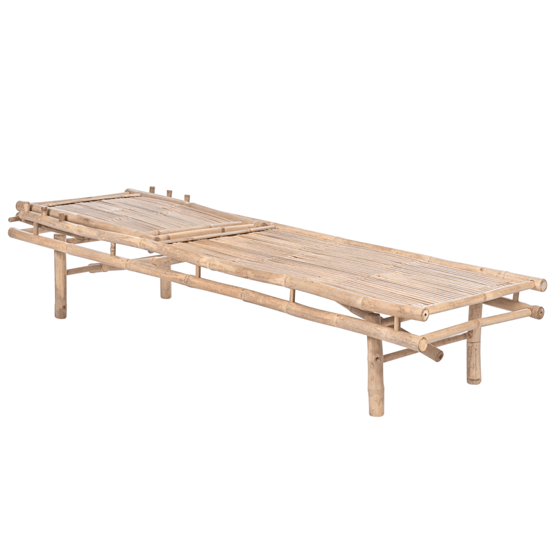 Solseng utendørs Sulmona bambustre - Brun - Hagemøbler - Stoler & Lenestoler - Solseng & solvogner