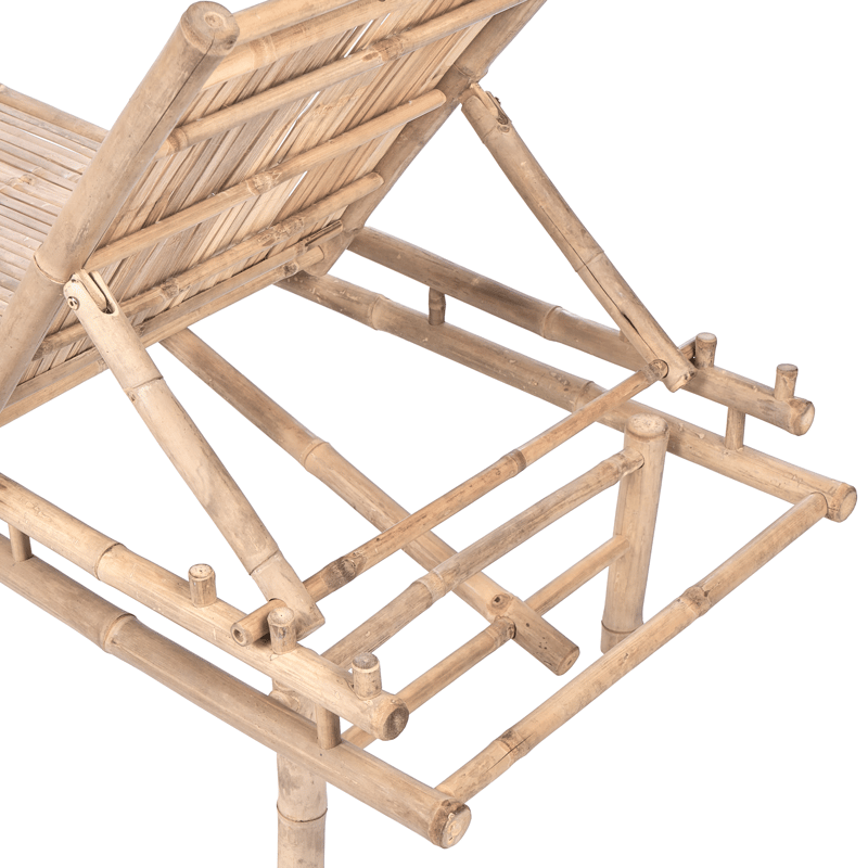 Solseng utendørs Sulmona bambustre - Brun - Hagemøbler - Stoler & Lenestoler - Solseng & solvogner