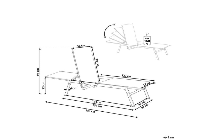 Solseng Vernazza - Hagemøbler - Stoler & Lenestoler - Solseng & solvogner