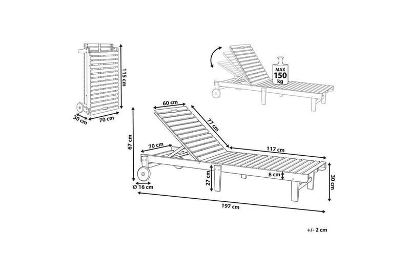 Solseng Pietralunga - Hagemøbler - Stoler & Lenestoler - Solseng & solvogner