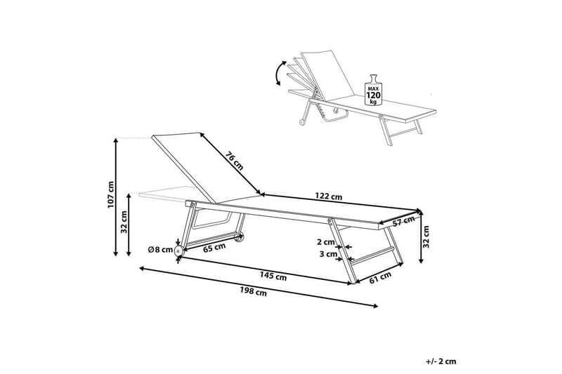 Solseng Portofino - Gul - Hagemøbler - Stoler & Lenestoler - Solseng & solvogner
