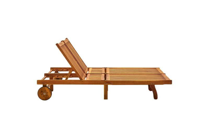 Solsenger 2 stk heltre akasie - Brun - Hagemøbler - Stoler & Lenestoler - Solseng & solvogner