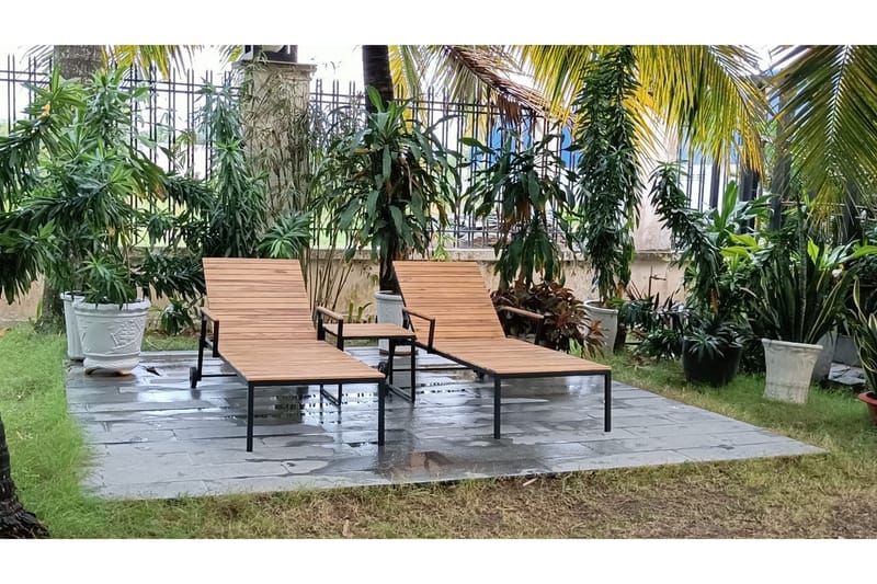 Abellas Solseng + Abellas Sidebord - Hagemøbler - Stoler & Lenestoler - Solstoler