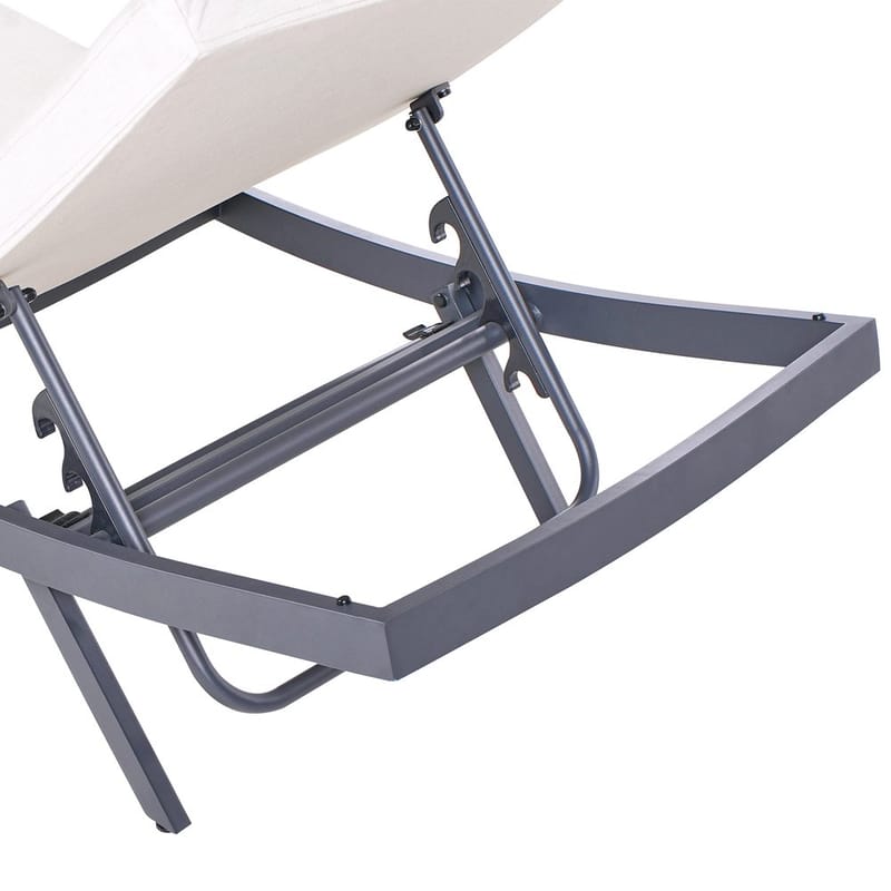 Solstol Amelia - Beige, svart - Hagemøbler - Stoler & Lenestoler - Solstoler