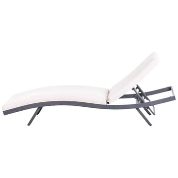 Solstol Amelia - Beige, svart - Hagemøbler - Stoler & Lenestoler - Solstoler