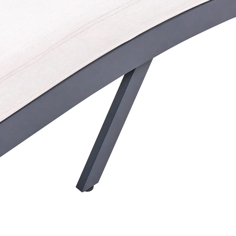 Solstol Amelia - Beige, svart - Hagemøbler - Stoler & Lenestoler - Solstoler