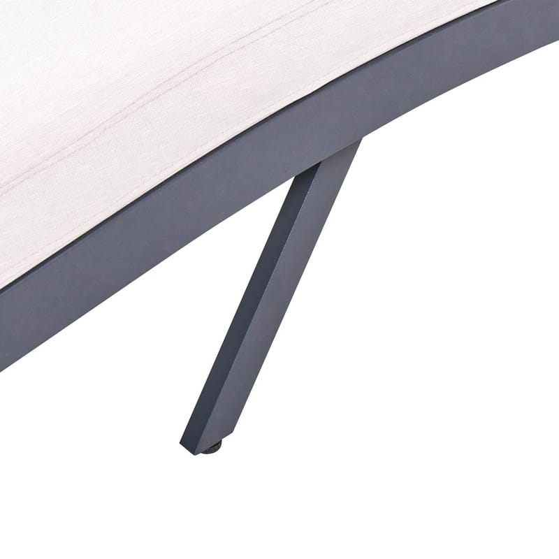 Solstol Amelia - Beige, svart - Hagemøbler - Stoler & Lenestoler - Solstoler