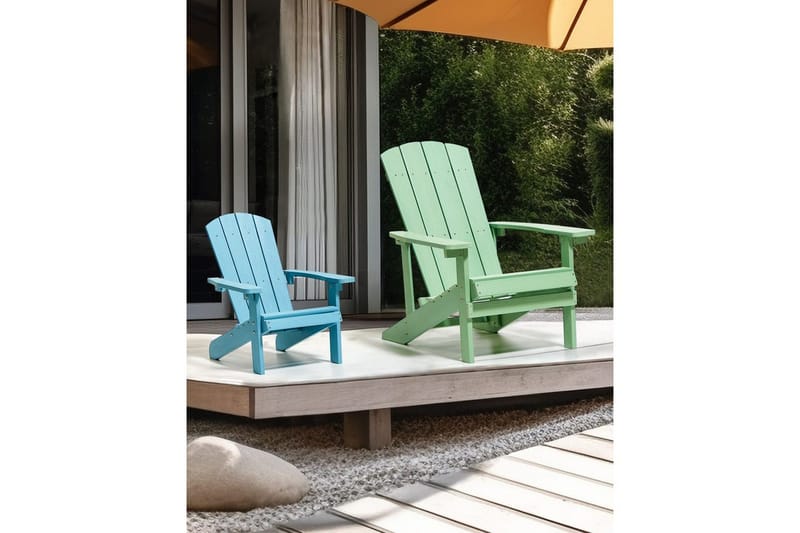 Barnestol Adirondack - Blå - Hagemøbler - Stoler & Lenestoler - Solstoler - Dekkstol