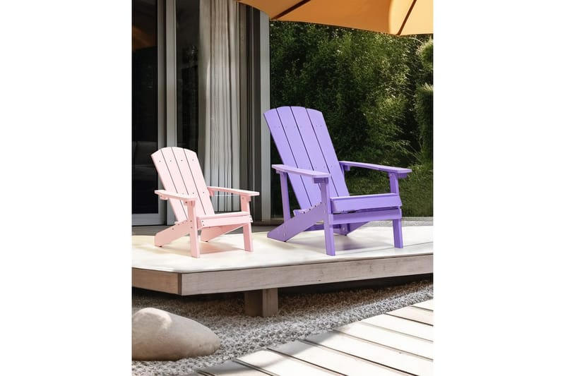 Barnestol Adirondack - Rosa - Hagemøbler - Stoler & Lenestoler - Solstoler - Dekkstol
