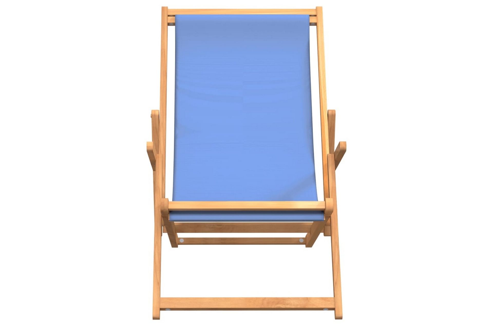 beBasic Sammenleggbar strandstol heltre teak blå - BlÃ¥ - Hagemøbler - Stoler & Lenestoler - Solstoler - Strandstol