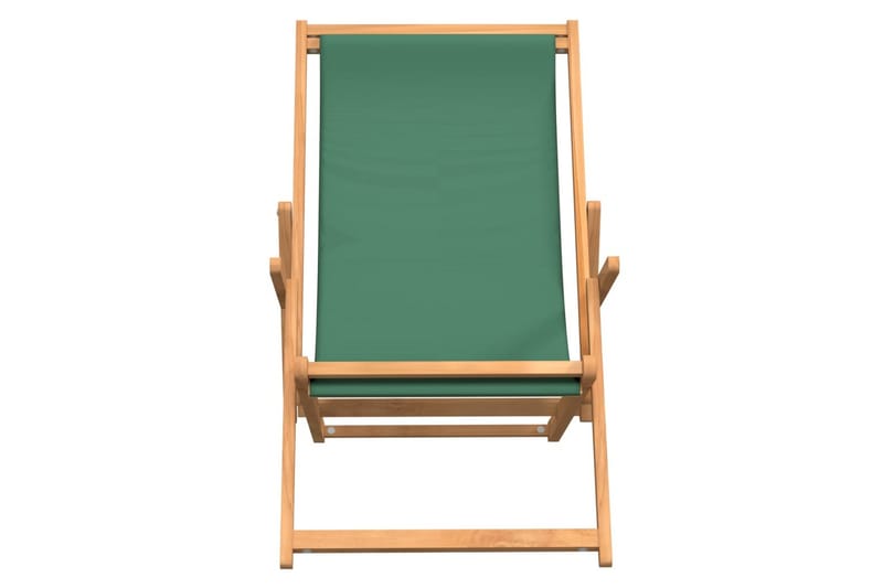 beBasic Sammenleggbar strandstol heltre teak grønn - Strandstoler & campingstoler - Strandstol