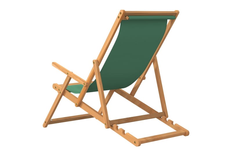 beBasic Sammenleggbar strandstol heltre teak grønn - Strandstoler & campingstoler - Strandstol