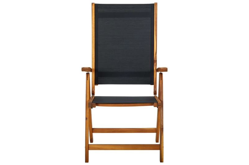 beBasic Sammenleggbare hagestoler 6 stk heltre akasie og textilene - Brun - Hagemøbler - Stoler & Lenestoler - Solstoler - Strandstol