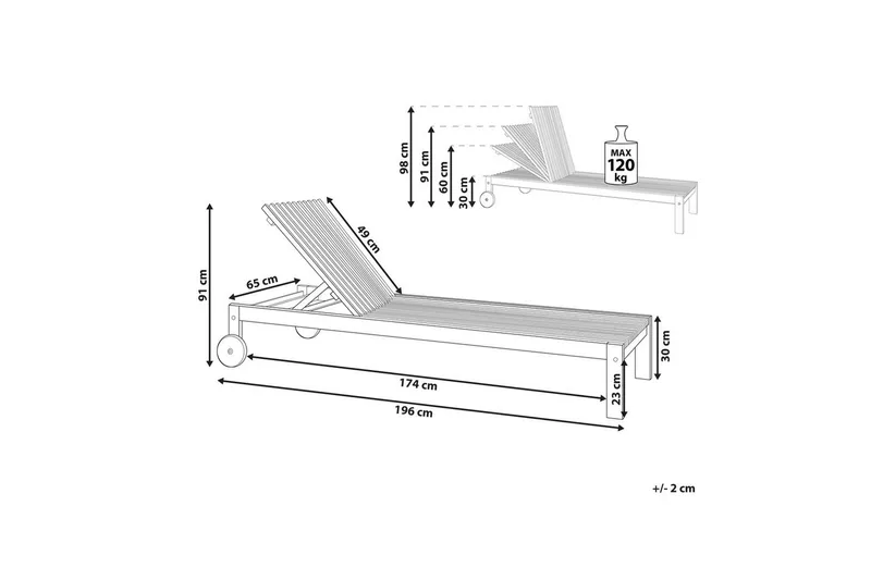 Solstol Bellano - Hagemøbler - Stoler & Lenestoler - Solseng & solvogner