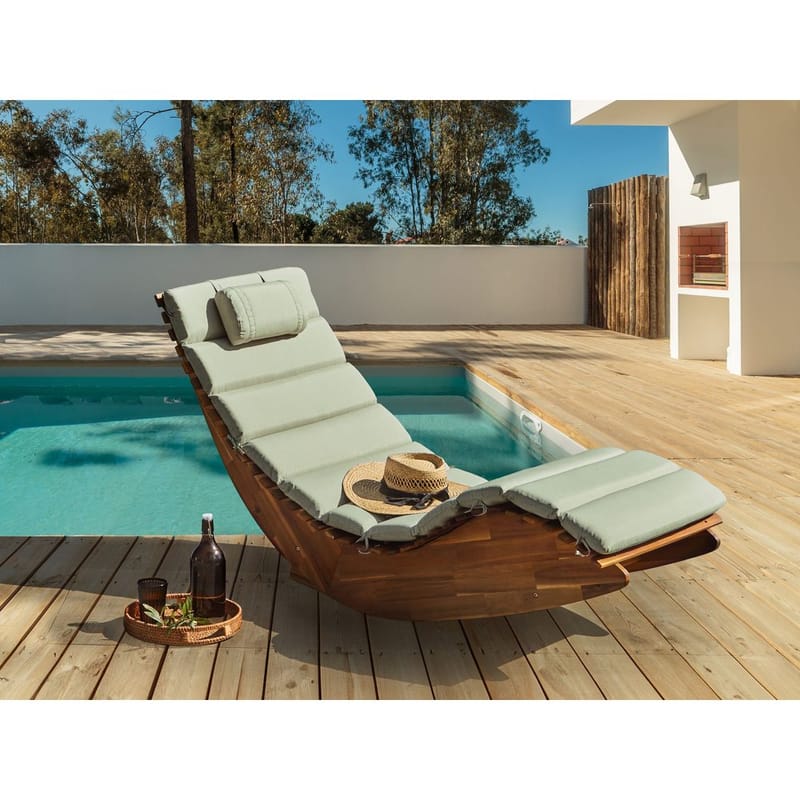 Solstol Brescia Premium - Lyst tre, grønn - Hagemøbler - Stoler & Lenestoler - Solstoler