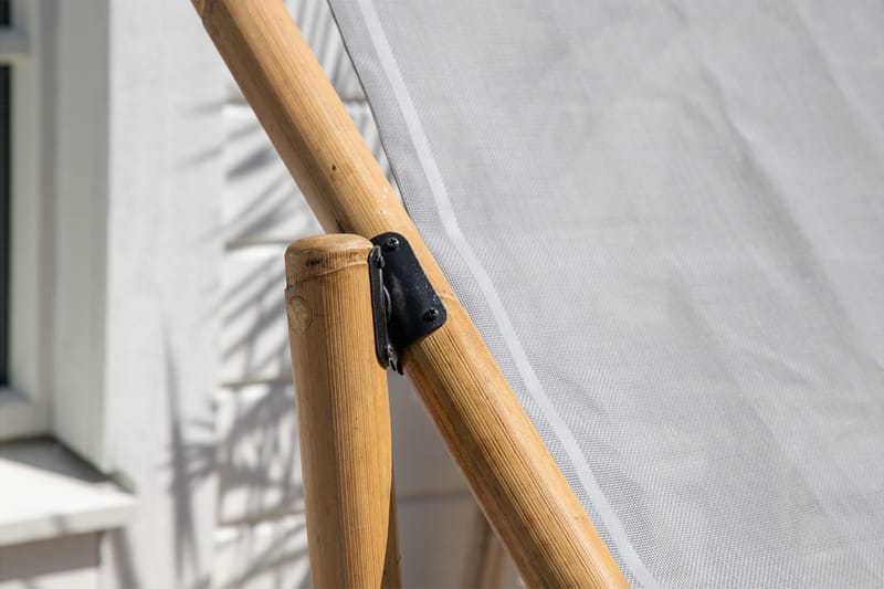 Cane Loungestol med Pute - Tre/natur - Hagemøbler - Stoler & Lenestoler - Solstoler