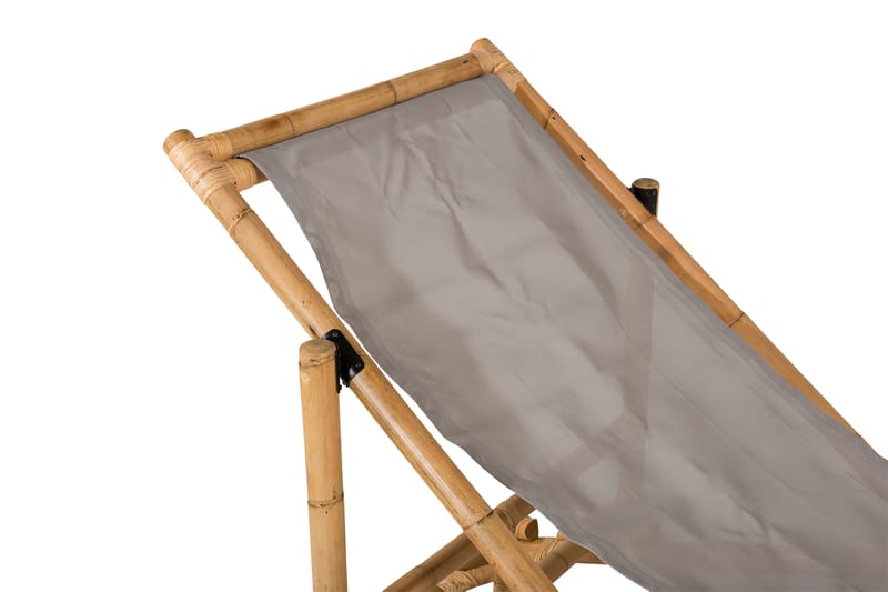 Cane Loungestol med Pute - Tre/natur - Hagemøbler - Stoler & Lenestoler - Solstoler