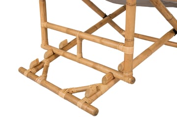 Cane Loungestol med Pute - Tre/natur - Hagemøbler - Stoler & Lenestoler - Solstoler