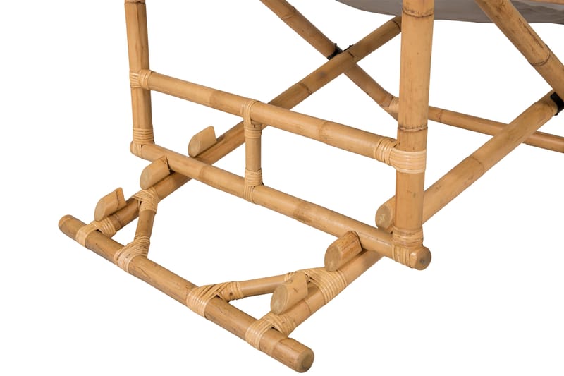 Cane Loungestol med Pute - Tre/natur - Hagemøbler - Stoler & Lenestoler - Solstoler