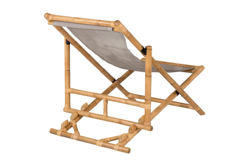 Cane Loungestol med Pute - Tre/natur - Hagemøbler - Stoler & Lenestoler - Solstoler