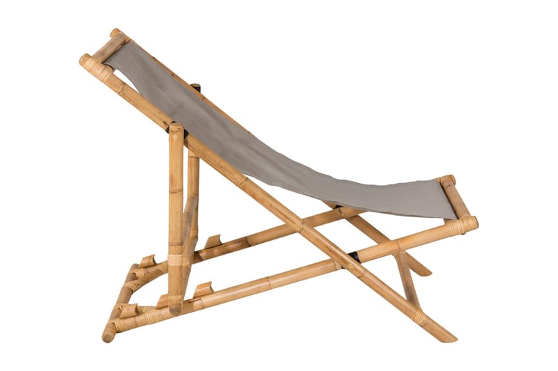 Cane Loungestol med Pute - Tre/natur - Hagemøbler - Stoler & Lenestoler - Solstoler