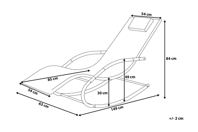 Carano Solstol 149 cm - Blå - Hagemøbler - Stoler & Lenestoler - Solstoler
