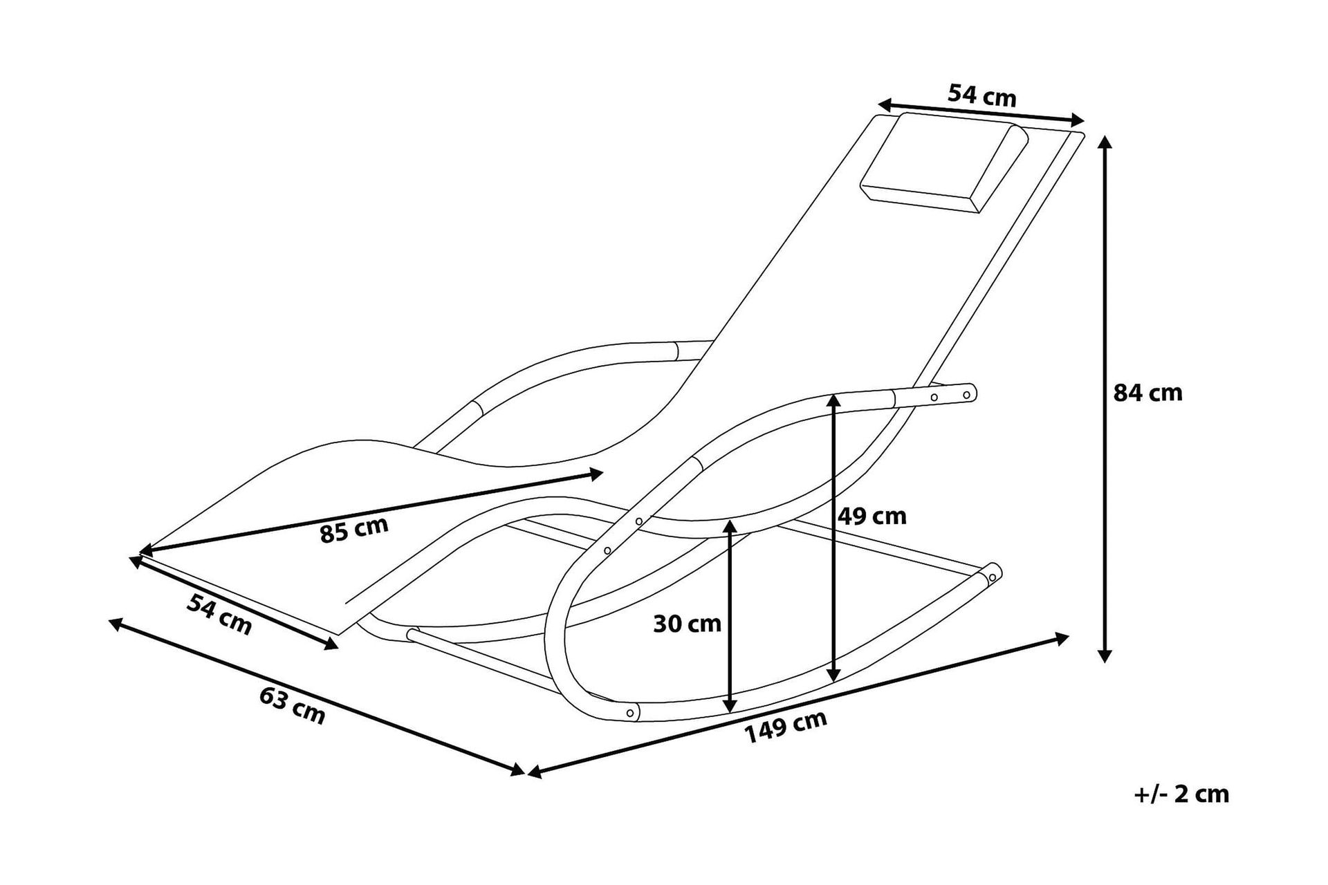 Carano Solstol 149 cm - Grå - Hagemøbler - Stoler & Lenestoler - Solstoler