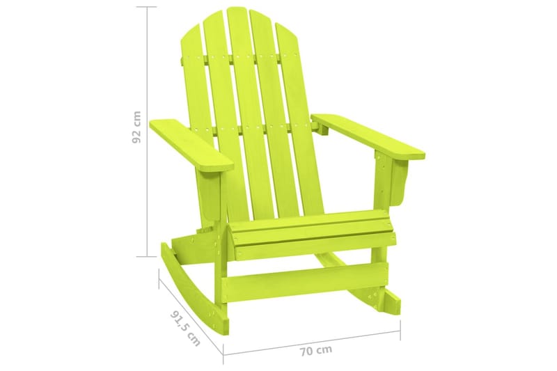 Adirondack gyngestol for hage heltre gran grønn - grønn - Hagemøbler - Stoler & Lenestoler - Solstoler - Dekkstol