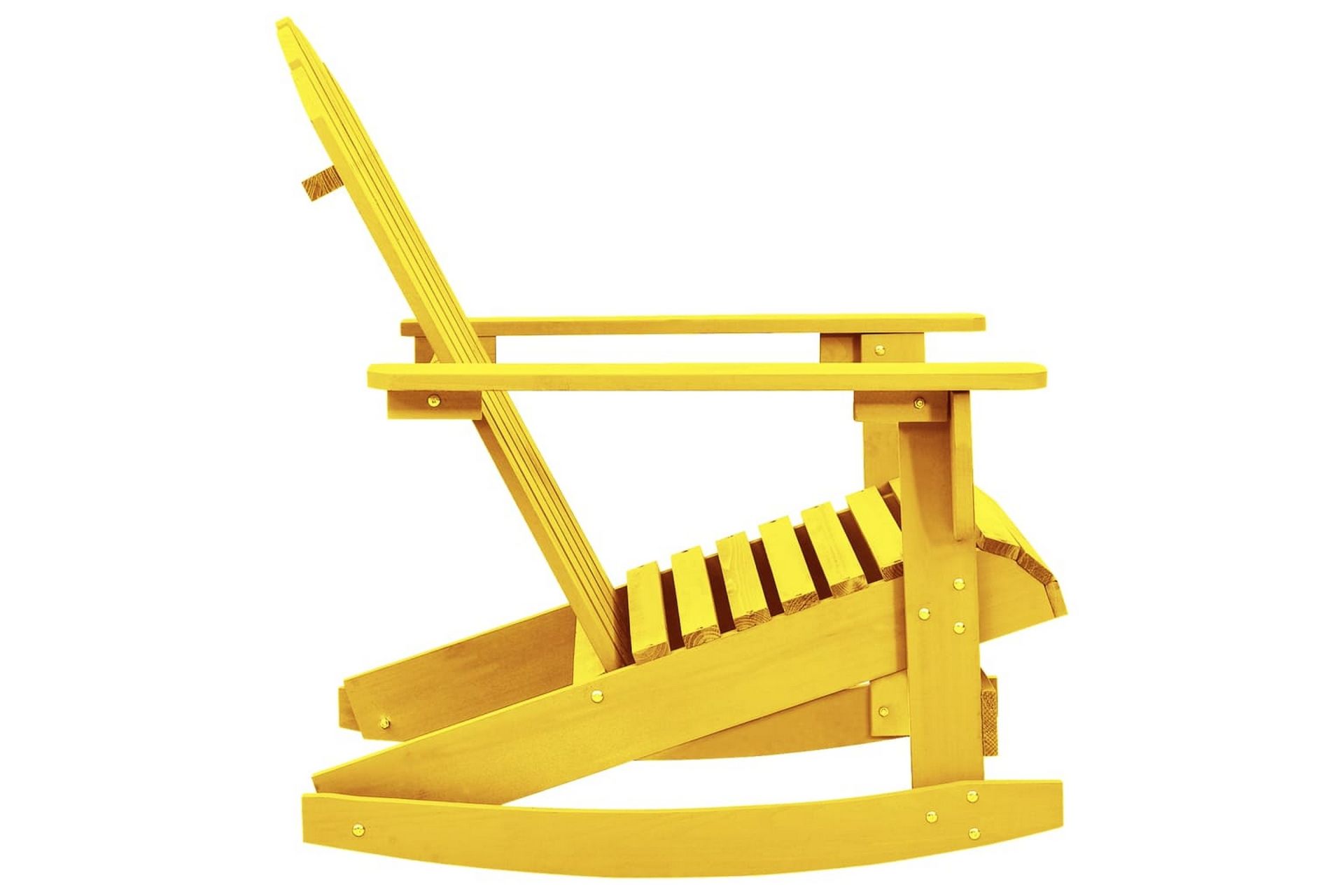 Adirondack gyngestol for hage heltre gran gul - Gul - Hagemøbler - Stoler & Lenestoler - Solstoler - Dekkstol