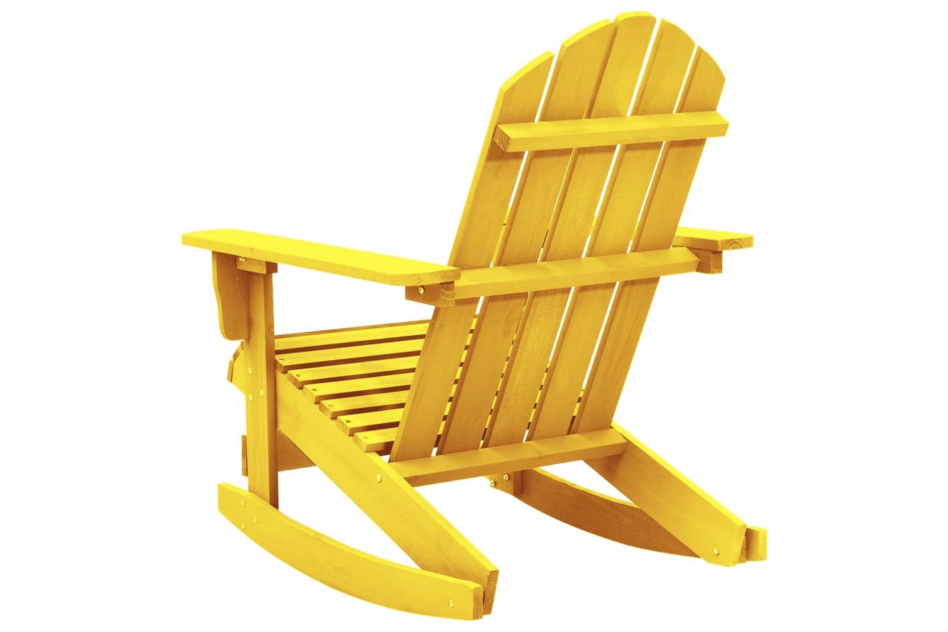 Adirondack gyngestol for hage heltre gran gul - Gul - Hagemøbler - Stoler & Lenestoler - Solstoler - Dekkstol