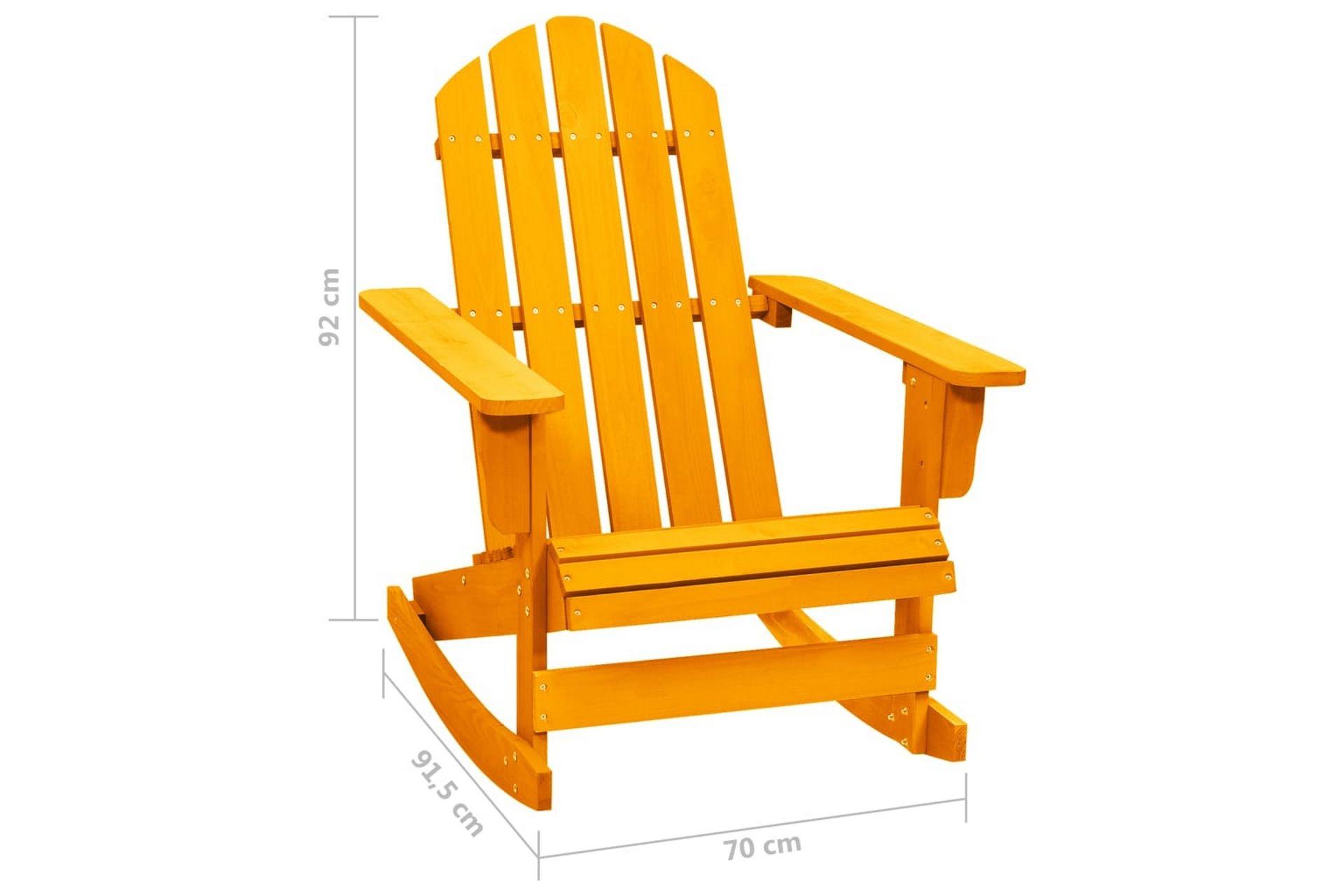 Adirondack gyngestol for hage heltre gran oransje - Oransj - Hagemøbler - Stoler & Lenestoler - Solstoler - Dekkstol