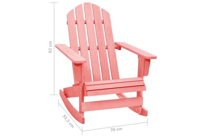 Adirondack gyngestol for hage heltre gran rosa - Rosa - Hagemøbler - Stoler & Lenestoler - Solstoler - Dekkstol