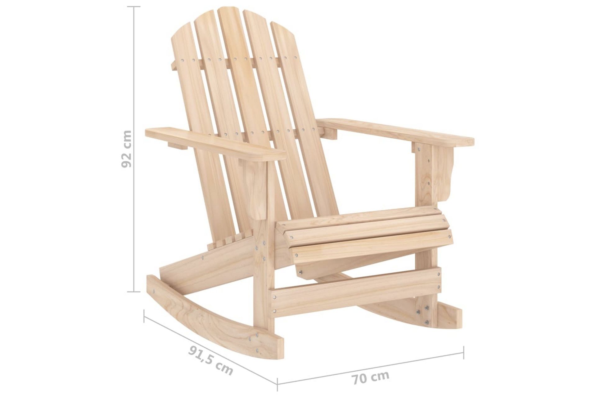Adirondack gyngestol for hage heltre gran - Hagemøbler - Stoler & Lenestoler - Solstoler - Dekkstol