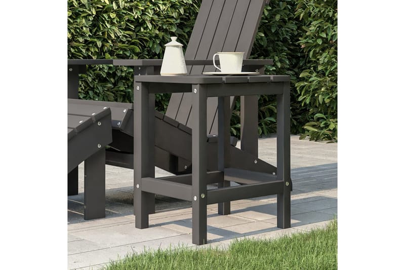 Adirondack hagebord antrasitt 38x38x46 cm HDPE - Antrasittgrå - Hagemøbler - Stoler & Lenestoler - Solstoler - Dekkstol