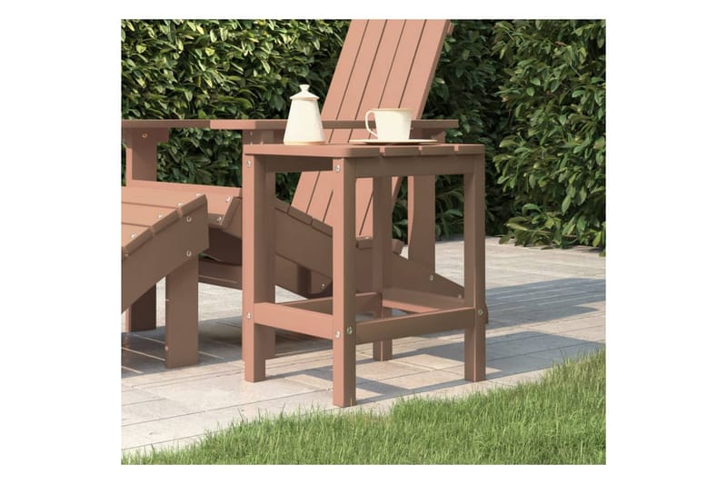 Adirondack hagebord brun 38x38x46 cm HDPE - Brun - Hagemøbler - Stoler & Lenestoler - Solstoler - Dekkstol