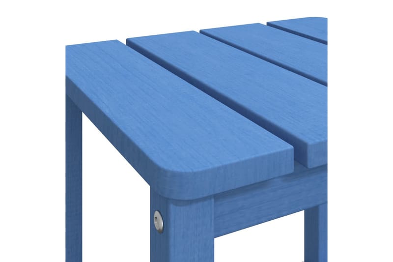 Adirondack hagebord havblå 38x38x46 cm HDPE - Blå - Hagemøbler - Stoler & Lenestoler - Solstoler - Dekkstol