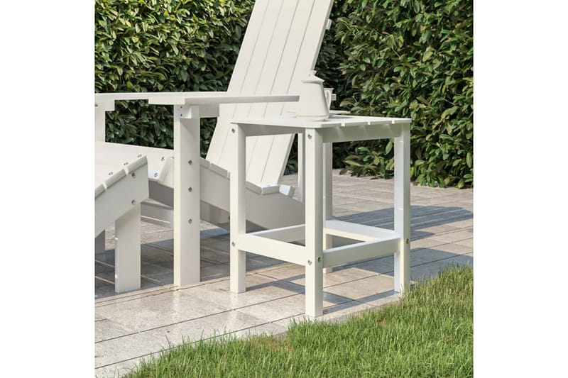 Adirondack hagebord hvit 38x38x46 cm HDPE - Hvit - Hagemøbler - Stoler & Lenestoler - Solstoler - Dekkstol