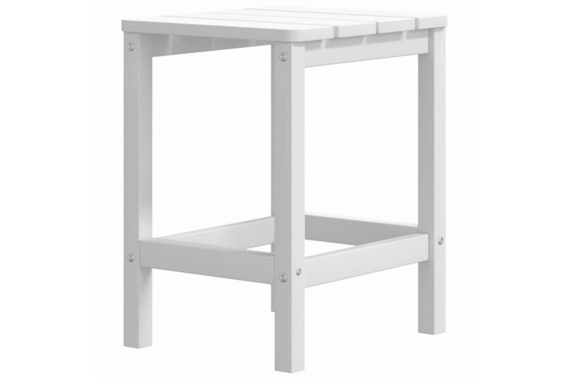 Adirondack hagebord hvit 38x38x46 cm HDPE - Hvit - Hagemøbler - Stoler & Lenestoler - Solstoler - Dekkstol