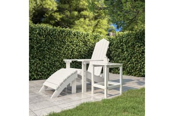 Adirondack hagebord hvit 38x38x46 cm HDPE - Hvit - Hagemøbler - Stoler & Lenestoler - Solstoler - Dekkstol