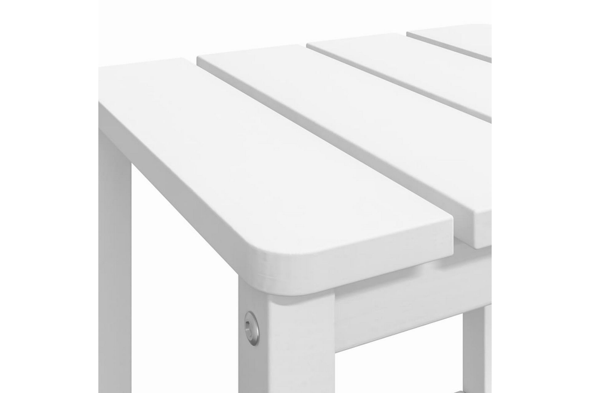 Adirondack hagebord hvit 38x38x46 cm HDPE - Hvit - Hagemøbler - Stoler & Lenestoler - Solstoler - Dekkstol
