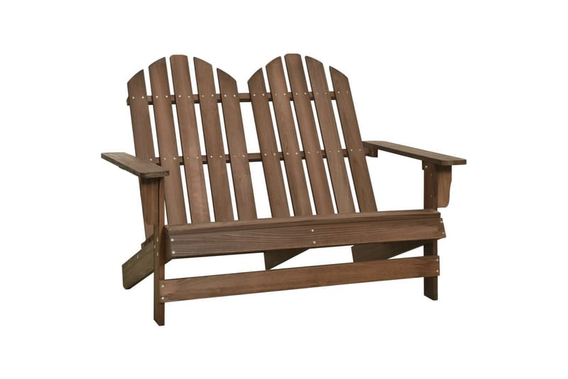 Adirondack hagestol 2-seters heltre gran brun - Brun - Hagemøbler - Stoler & Lenestoler - Solstoler - Dekkstol
